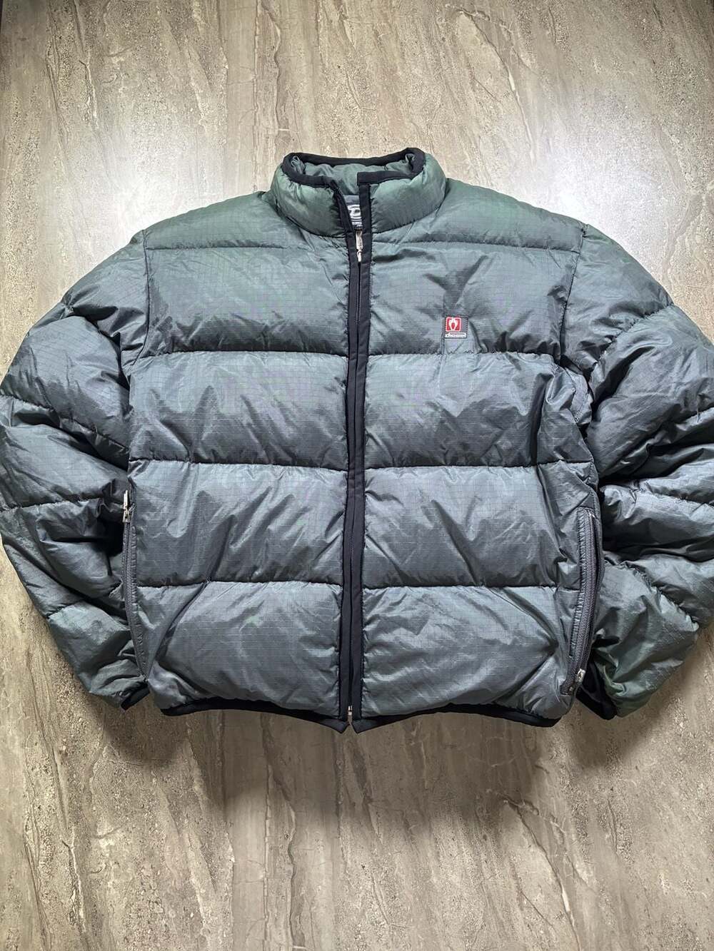 Vintage Y2K Diesel Females Goose Down Puffer Jacket Green Ripstop Size M